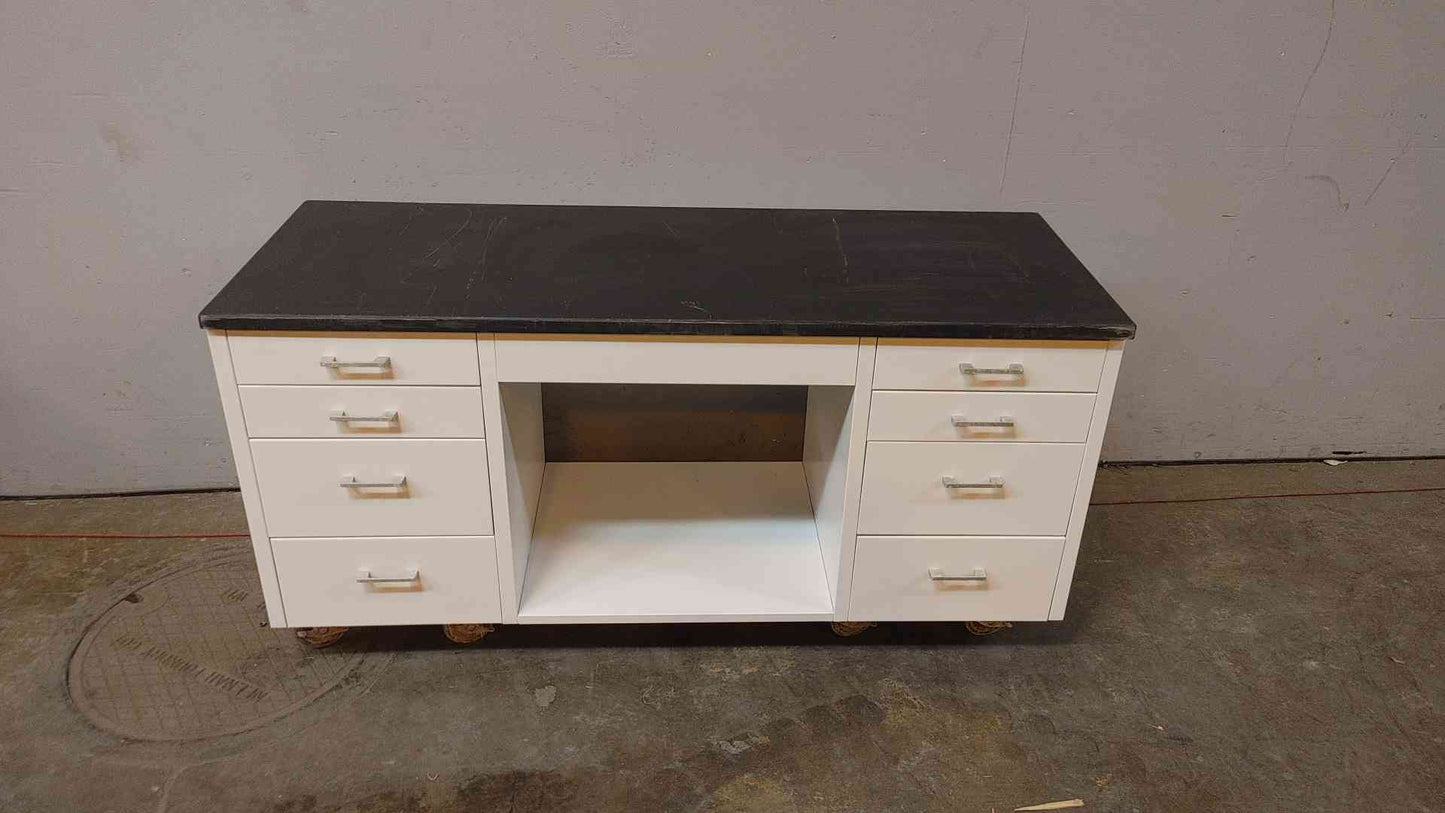 5'x30" Rolling Lab Casework Bench White (2152AA)(2152AA)