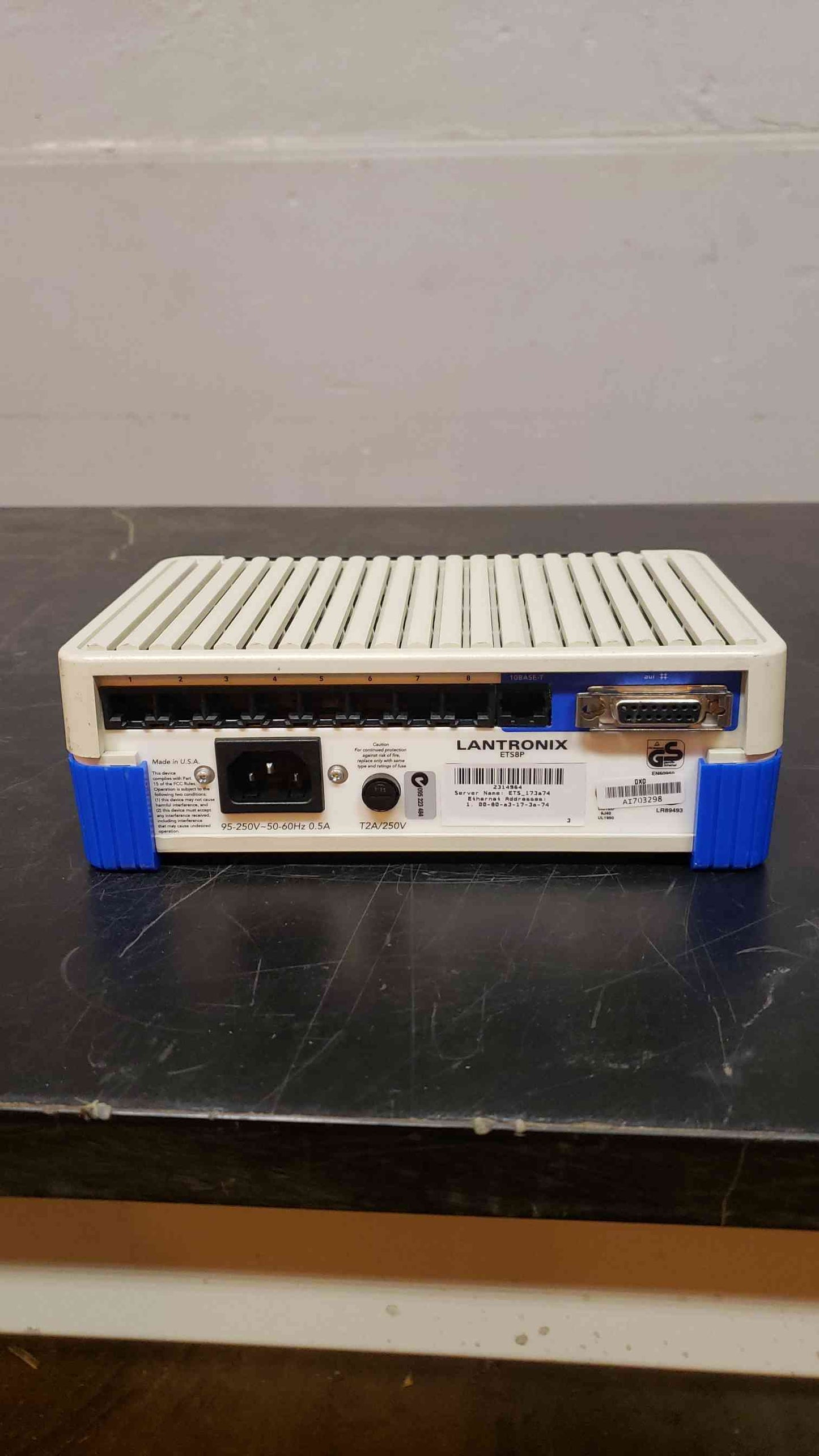 Lantronix Ethernet Server ETS8P 95-250V 50/60HZ .5A (SKU:14962AA)(14962AA)