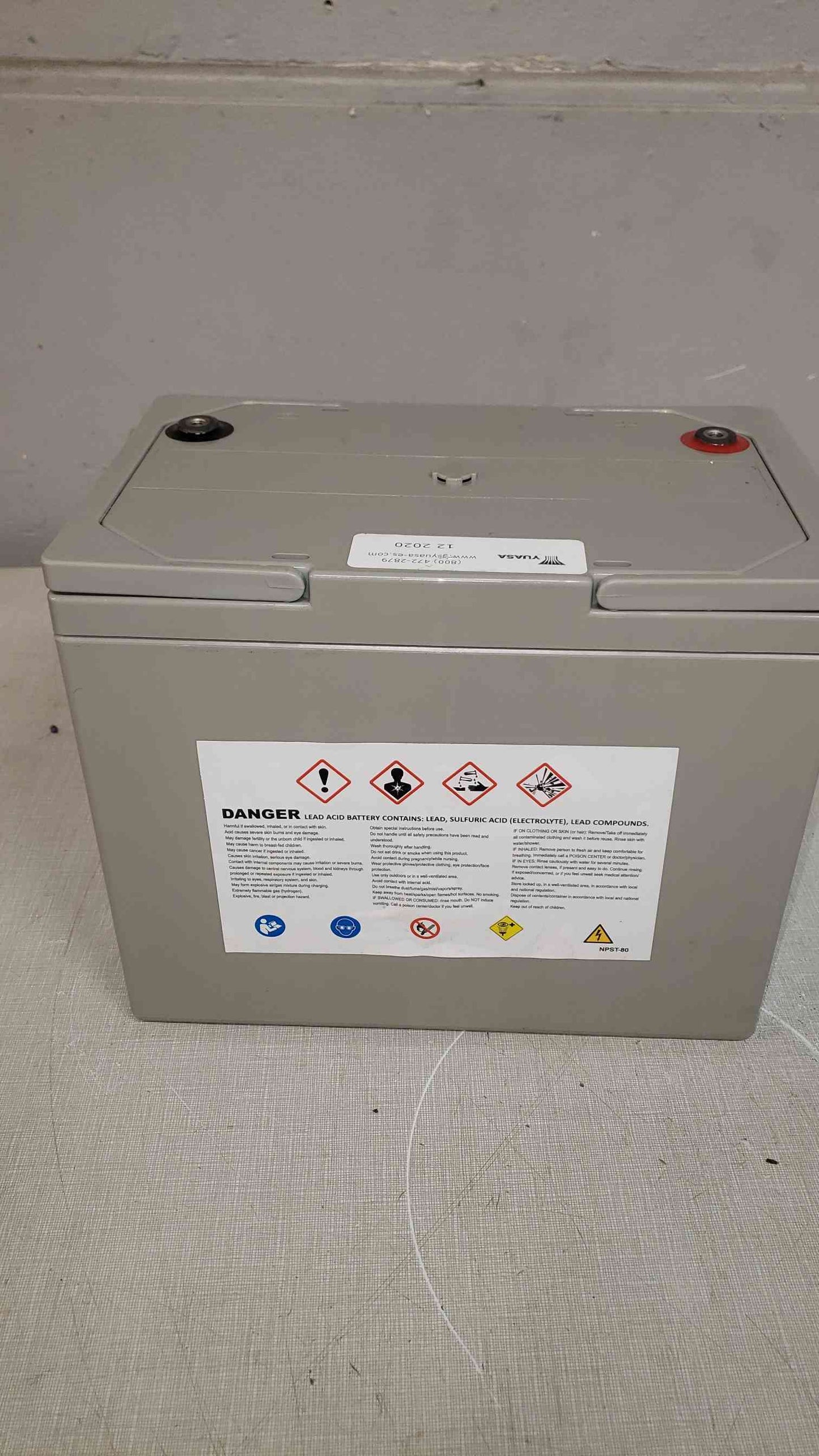 YUASA 12V Valve Regulated Lead Acid Battery SWU300-12FR (SKU: 103194)(103194)