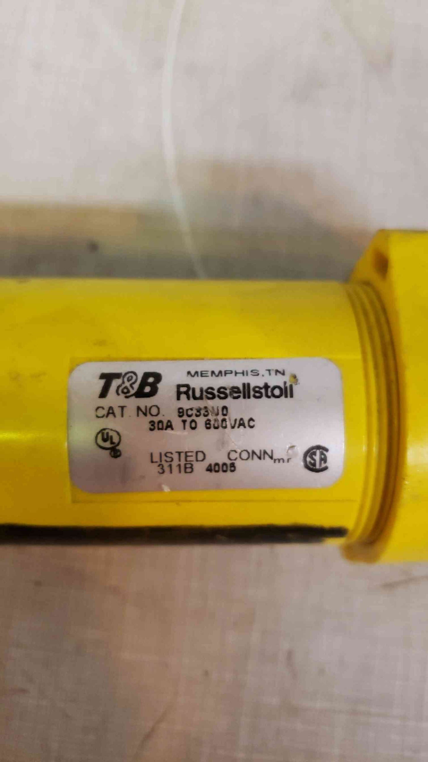 Lot of 19 Russellstoll Connector 30A-600VAC 9C33U0(103334)