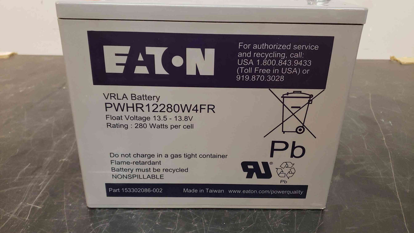 75 AH Eaton VRLA Lead Acid Battery PWHR12280W4FR 2019(103348)