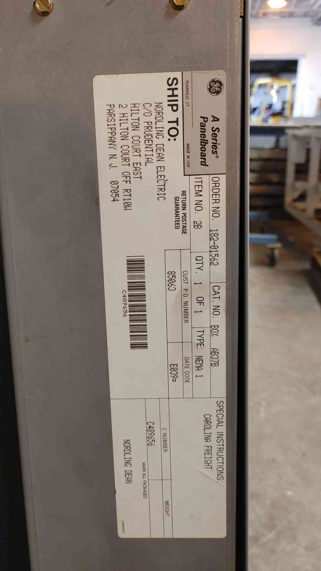 GE A Series Breaker Panelboard 480Y/277V 200A MAX(103439)