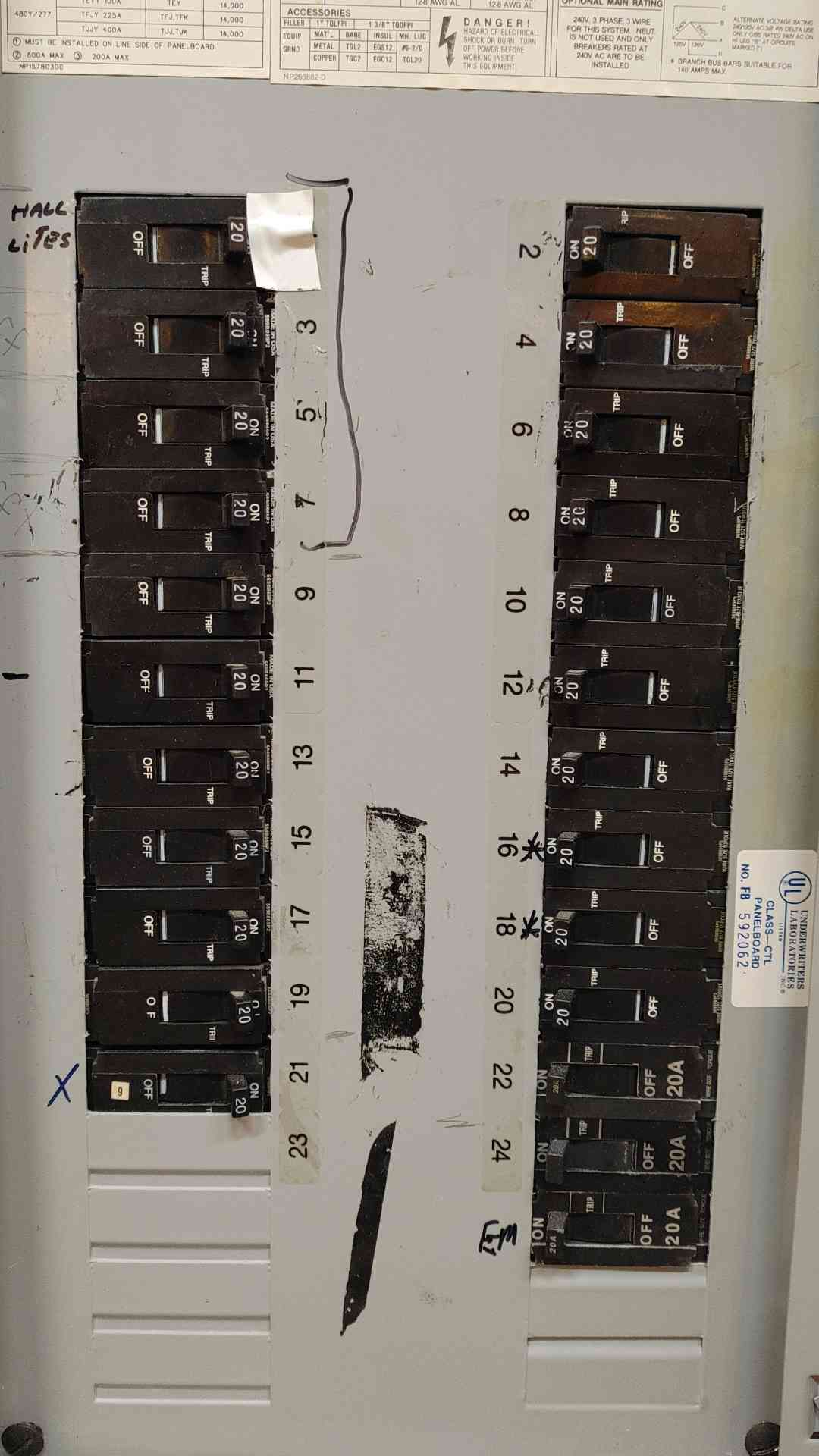 GE A Series Breaker Panelboard 480Y/277V 200A MAX(103439)