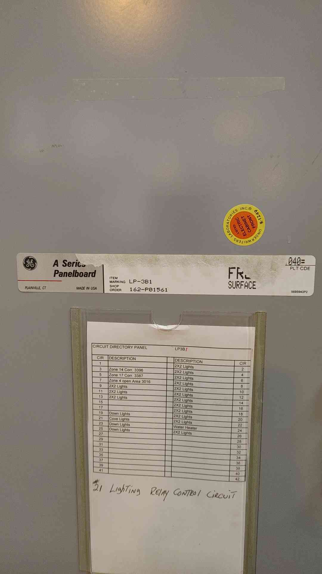 GE A Series Breaker Panelboard 480Y/277V 200A MAX(103439)