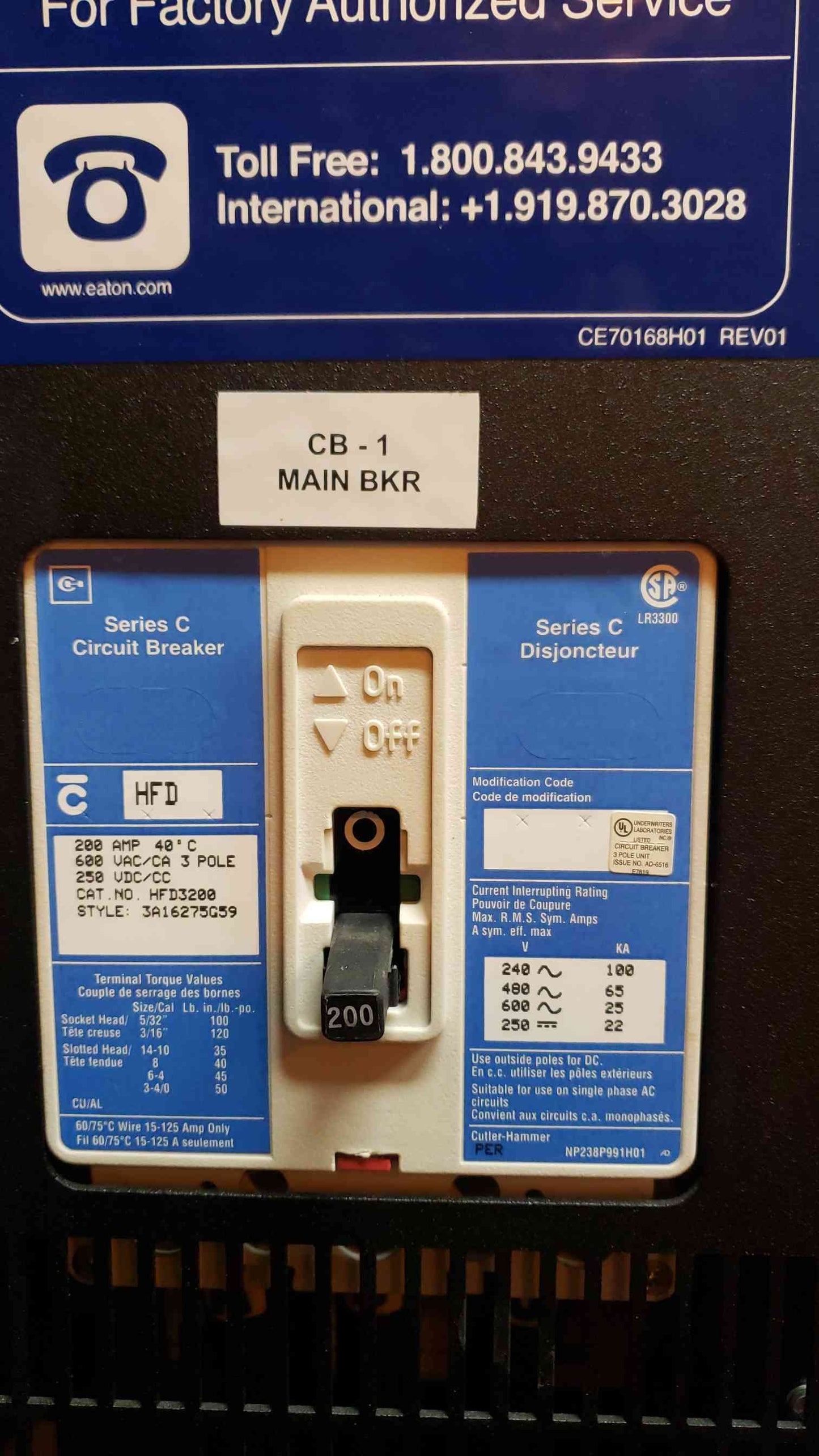 Eaton 125KVA PDU 480v x 208/120v Step Down Distribution BCM Branch Circuit Monitoring(103473)