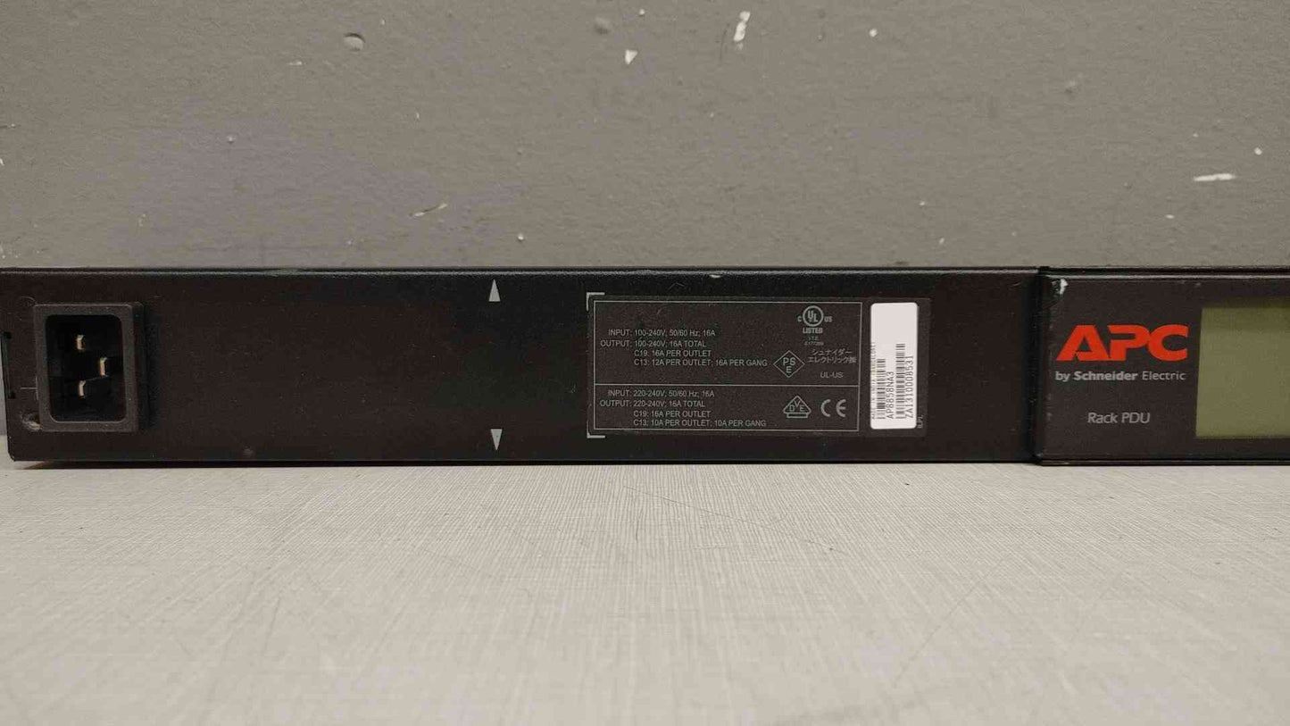 APC AP8858NA3 Rack PDU 2G, Metered, ZeroU, 20A, 208V(103479)