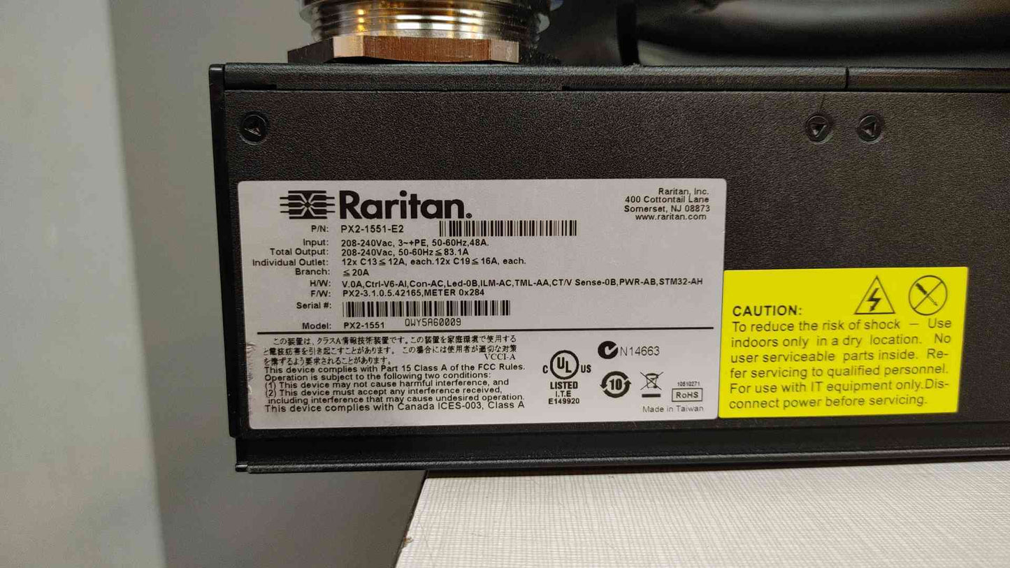 Raritan PDU Strip 208-240v PX2-1551-E2(103481)