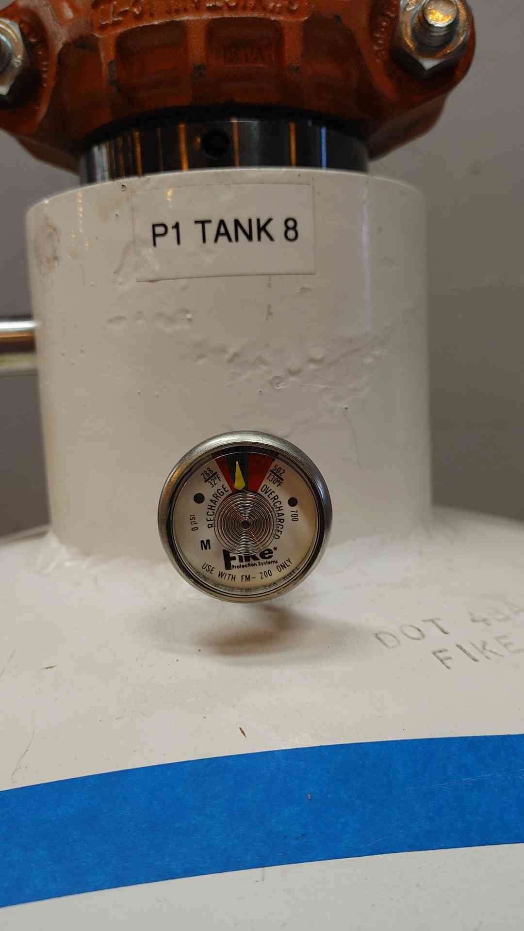 Fike Fire Suppression Cylinder 360LBS FM-200 Agent Weight(103516)