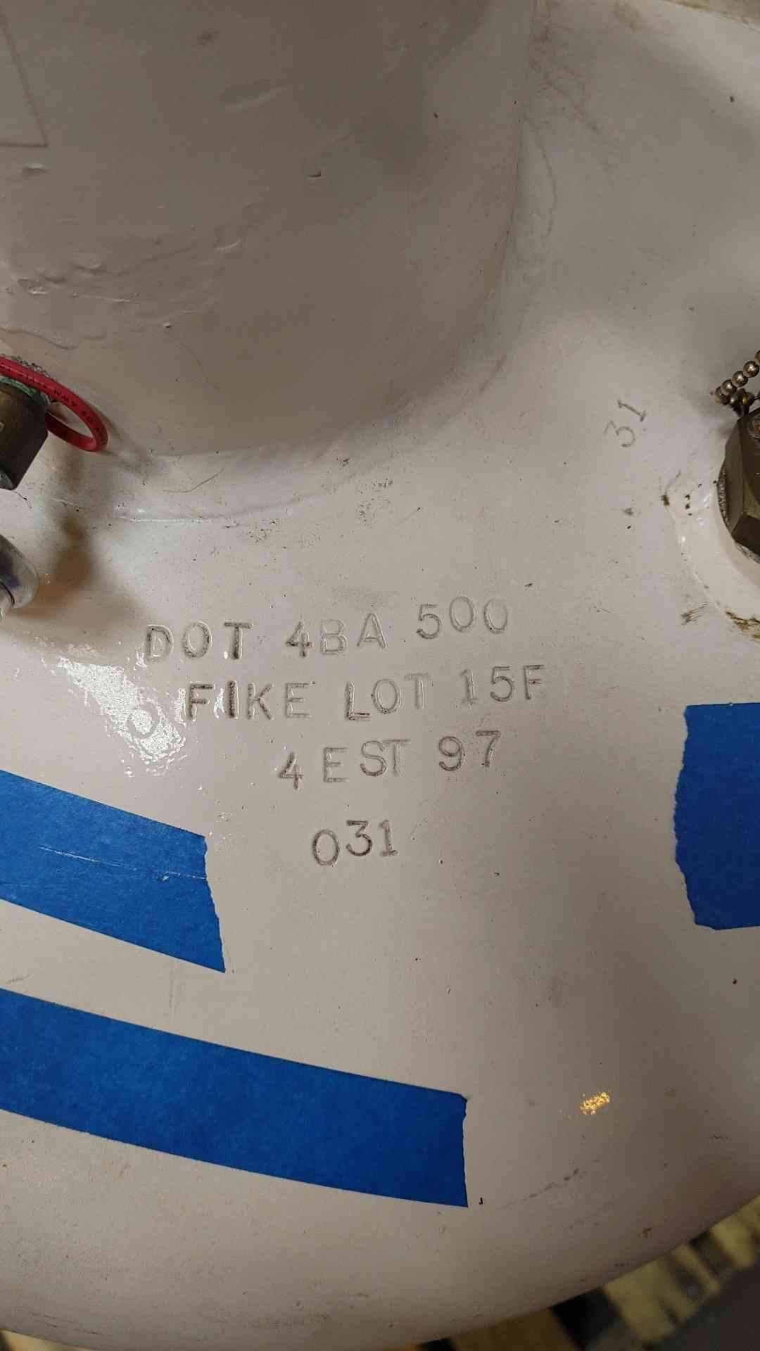 Fike Fire Suppression Cylinder 360LBS FM-200 Agent Weight(103516)