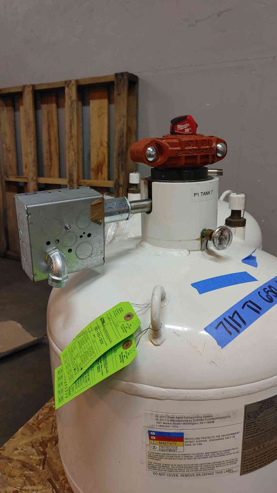 Fike Fire Suppression FE-227 209Lbs Agent Weight FM-200(103525)