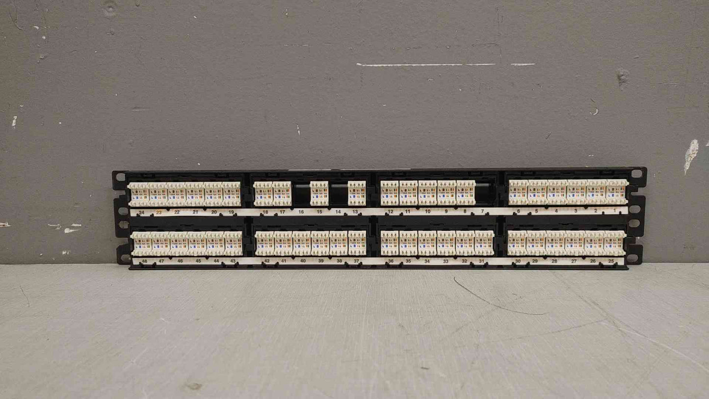 Panduit 48 Port Patch Panel DP48688TGY Cat 6,Rack Mt,48 Port(103639)