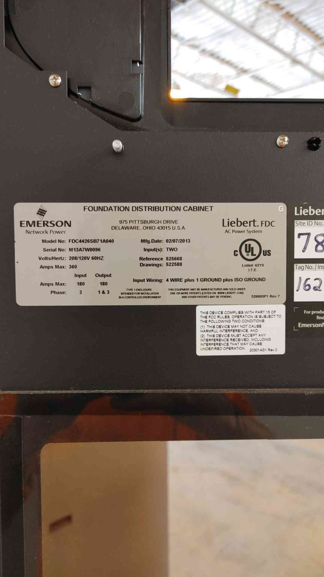 Liebert RPP FDC 208Y/120V 360A 3PH 6W FDC4426SB71A040 Vertiv(103717)