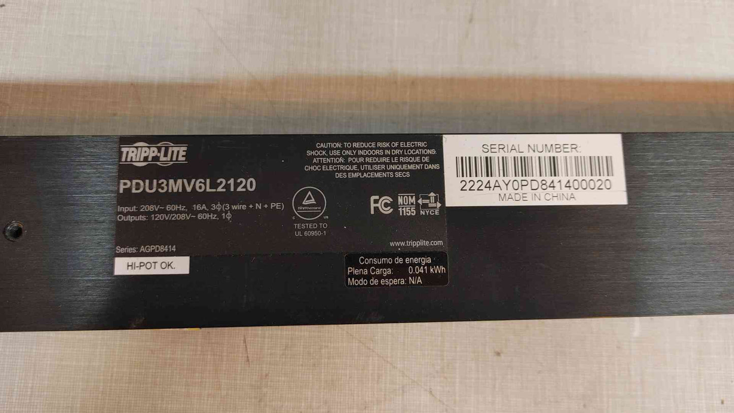 TrippLite PDU Strip 120/208V 16A 5W PDU3MV6L2120(103749)