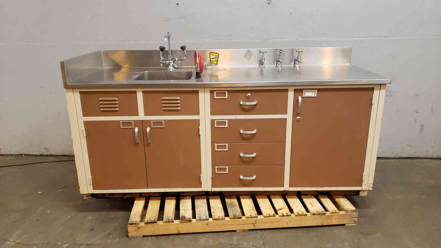 7'2" Duralab Drawer Combo Stainless Steel Sink Bundle Casework(104169)