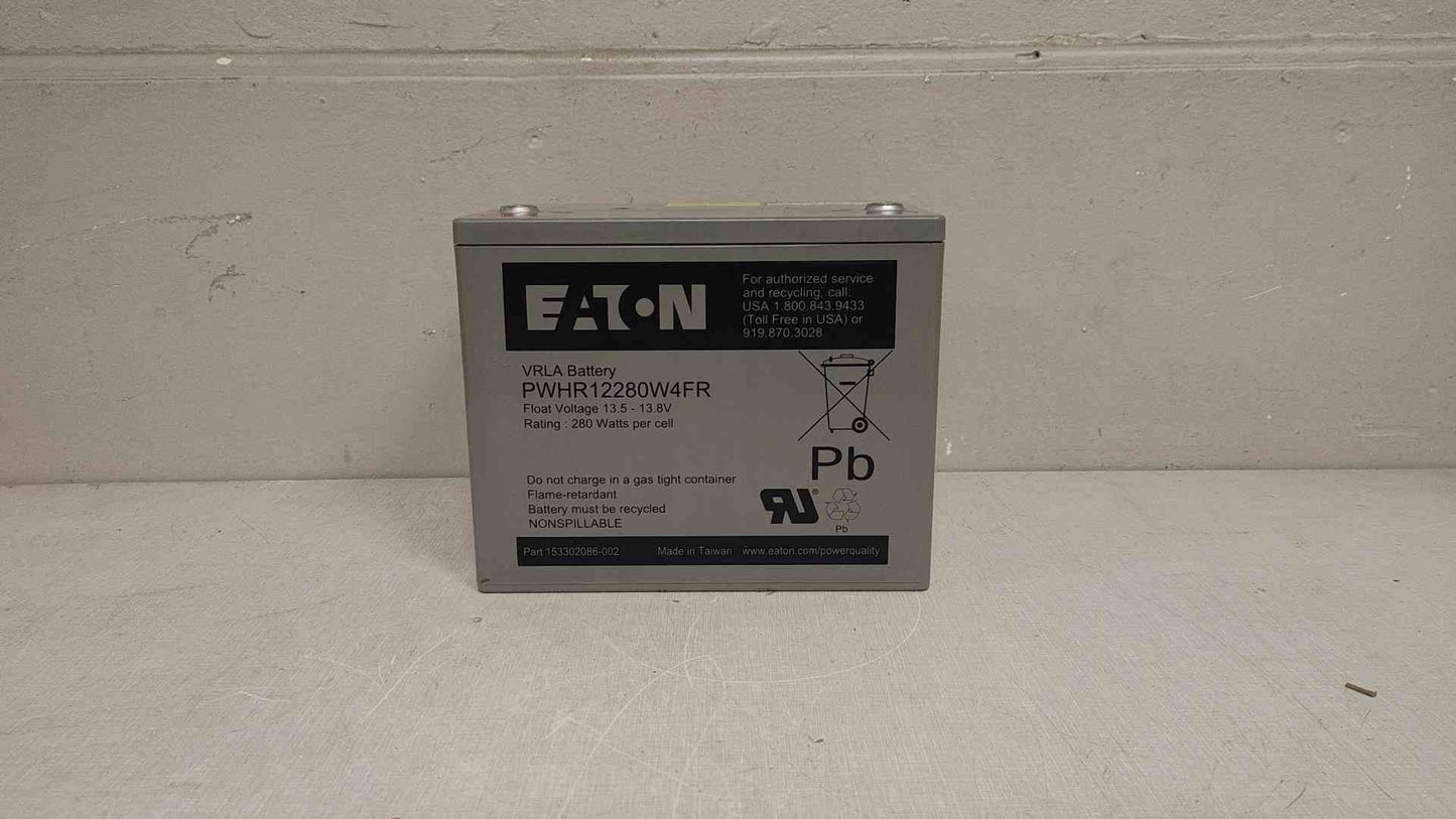 75A Eaton 12V Lead Acid Battery 280W/Cell PWHR12280W4FR(104551)