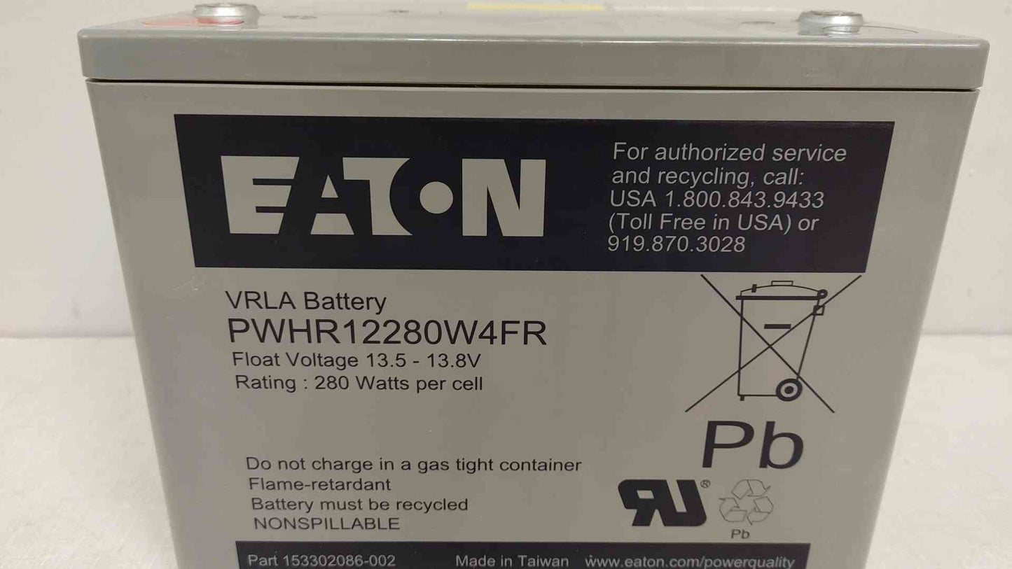 75A Eaton 12V Lead Acid Battery 280W/Cell PWHR12280W4FR(104551)