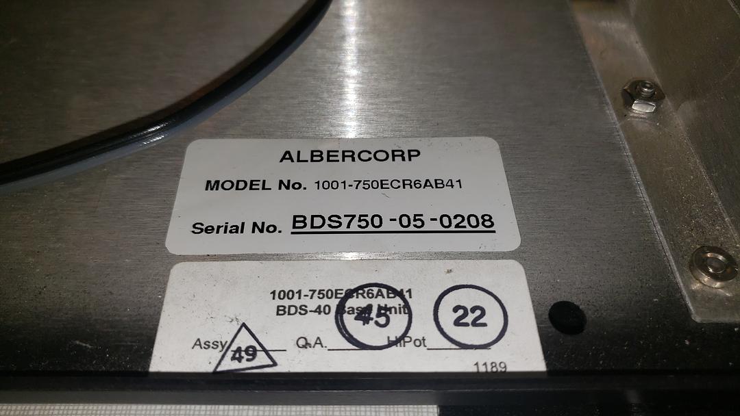 Alber BDS-40 Battery Diagnostic System 1001-750ECR6AB41(S6LLST11421)