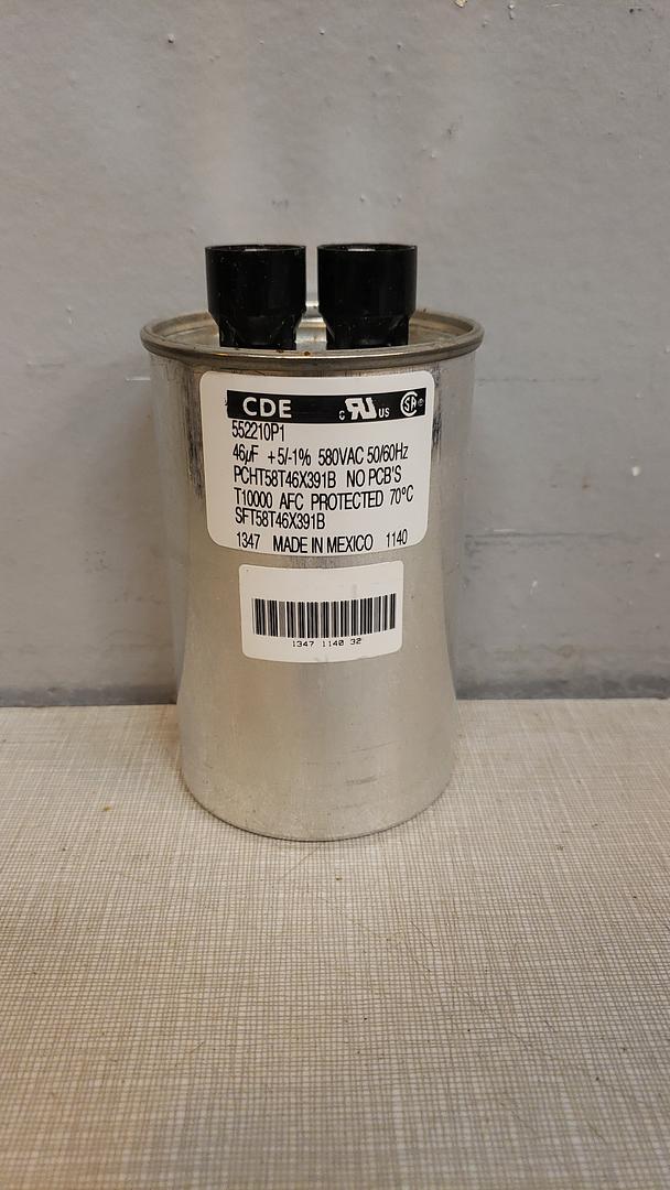 Lot of 11 CDE 552210P1 Capacitor PCHT58T46X391B 46 MF 580 VAC AFC 50/60 Hz(S6LLST11221)