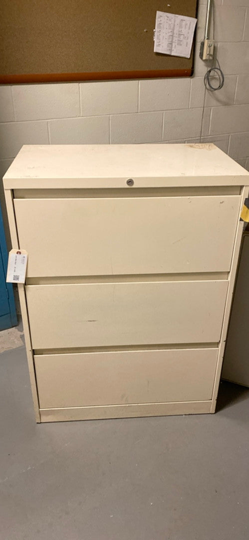 3 Drawer Filing Cabinet 30"x18"x41.5" Beige(S6LLST2585)